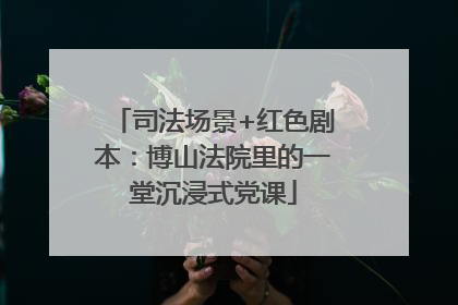 司法场景+红色剧本：博山法院里的一堂沉浸式党课