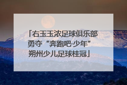 右玉玉浓足球俱乐部勇夺“奔跑吧·少年”朔州少儿足球桂冠