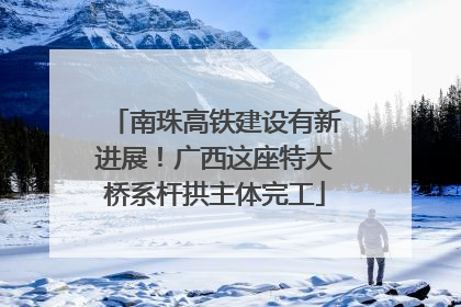 南珠高铁建设有新进展！广西这座特大桥系杆拱主体完工