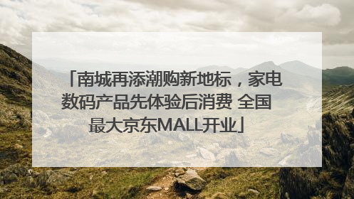 南城再添潮购新地标，家电数码产品先体验后消费 全国最大京东MALL开业