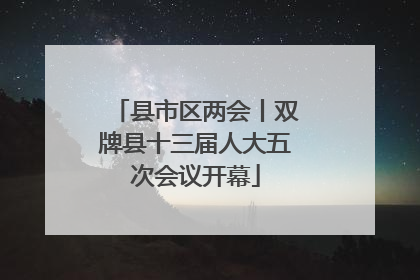 县市区两会丨双牌县十三届人大五次会议开幕