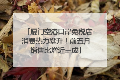 厦门空港口岸免税店消费热力攀升！前五月销售比增近三成