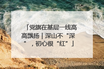 党旗在基层一线高高飘扬｜深山不“深”，初心很“红”