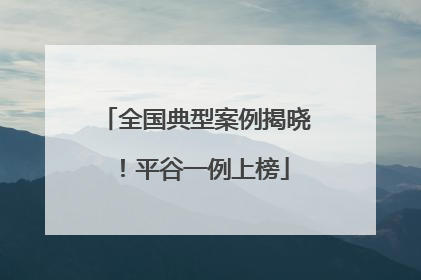 全国典型案例揭晓！平谷一例上榜