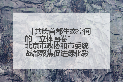 共绘首都生态空间的“立体画卷”——北京市政协和市委统战部聚焦促进绿化彩化美化生态空间建设联合协商议政