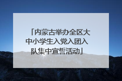 内蒙古举办全区大中小学生入党入团入队集中宣誓活动