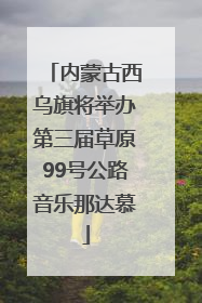 内蒙古西乌旗将举办第三届草原99号公路音乐那达慕