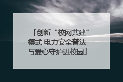创新“校网共建”模式 电力安全普法与爱心守护进校园