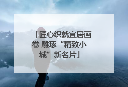 匠心织就宜居画卷 雕琢“精致小城”新名片