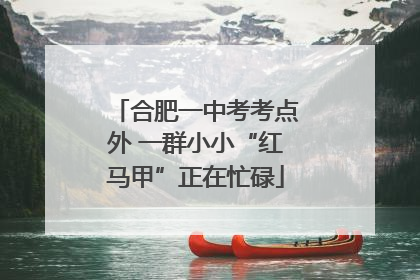 合肥一中考考点外 一群小小“红马甲”正在忙碌