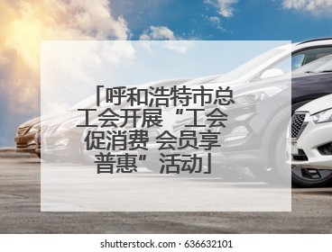 呼和浩特市总工会开展“工会促消费 会员享普惠”活动