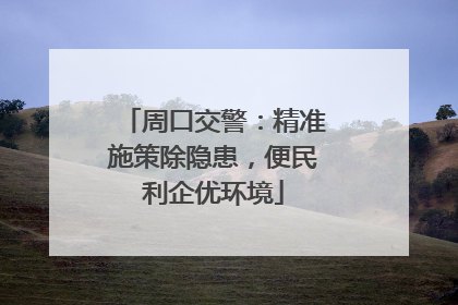 周口交警：精准施策除隐患，便民利企优环境