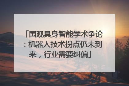 围观具身智能学术争论：机器人技术拐点仍未到来，行业需要纠偏