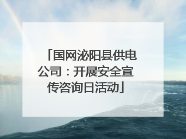 国网泌阳县供电公司：开展安全宣传咨询日活动