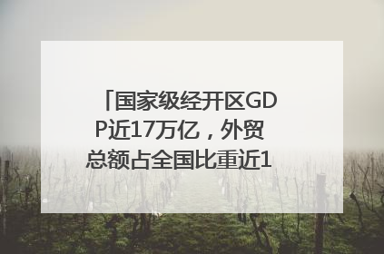 国家级经开区GDP近17万亿，外贸总额占全国比重近1/4｜数读中国