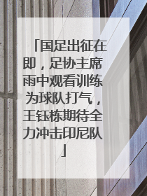 国足出征在即，足协主席雨中观看训练为球队打气，王钰栋期待全力冲击印尼队