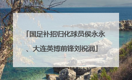 国足补招归化球员侯永永、大连英博前锋刘祝润