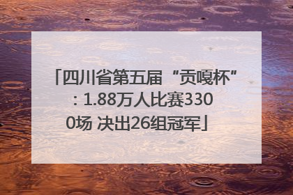 四川省第五届“贡嘎杯”：1.88万人比赛3300场 决出26组冠军
