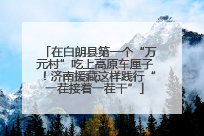 在白朗县第一个“万元村”吃上高原车厘子！济南援藏这样践行“一茬接着一茬干”