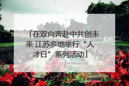 在双向奔赴中共创未来 江苏多地举行“人才日”系列活动