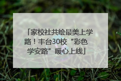 家校社共绘最美上学路！丰台30校“彩色学安路”暖心上线