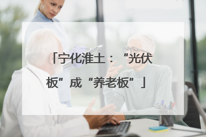 宁化淮土：“光伏板”成“养老板”