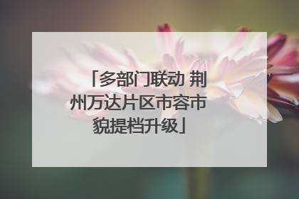 多部门联动 荆州万达片区市容市貌提档升级