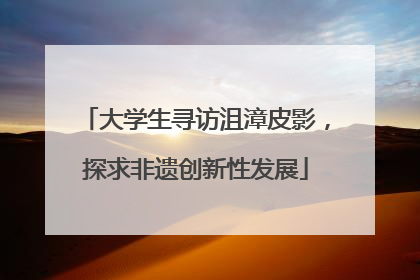 大学生寻访沮漳皮影，探求非遗创新性发展