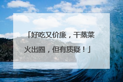 好吃又价廉，干蒸菜火出圈，但有质疑！