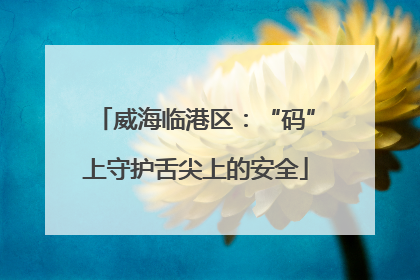 威海临港区：“码”上守护舌尖上的安全