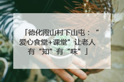 德化霞山村下山屯：“爱心食堂+课堂”让老人有“知”有“味”