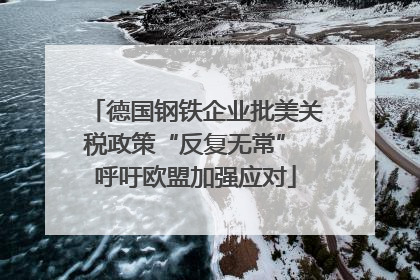 德国钢铁企业批美关税政策“反复无常” 呼吁欧盟加强应对