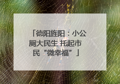 德阳旌阳：小公厕大民生 托起市民“微幸福”
