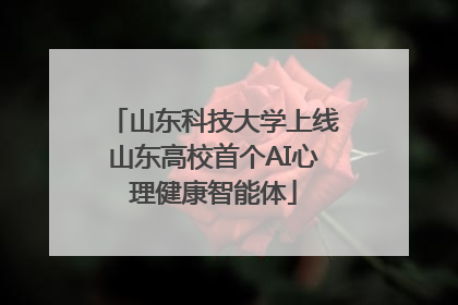 山东科技大学上线山东高校首个AI心理健康智能体