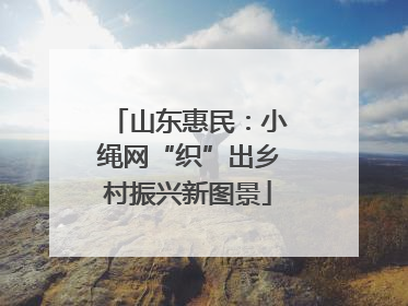 山东惠民：小绳网“织”出乡村振兴新图景