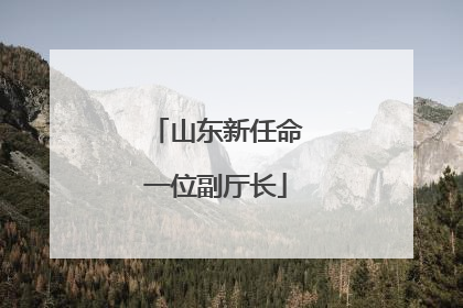 山东新任命一位副厅长