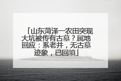 山东菏泽一农田突现大坑被传有古墓？属地回应：系老井，无古墓迹象，已回填