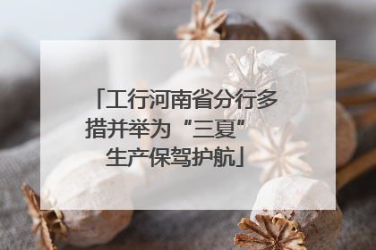 工行河南省分行多措并举为“三夏” 生产保驾护航