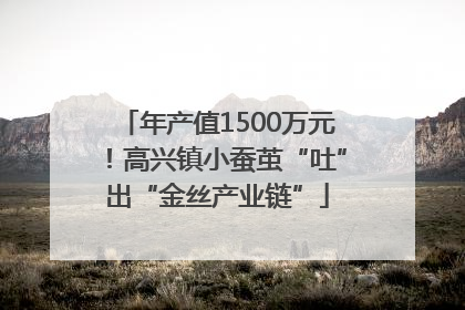 年产值1500万元！高兴镇小蚕茧“吐”出“金丝产业链”