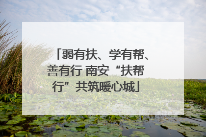 弱有扶、学有帮、善有行 南安“扶帮行”共筑暖心城