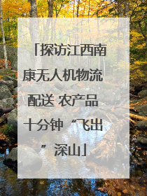 探访江西南康无人机物流配送 农产品十分钟“飞出”深山
