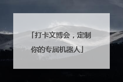 打卡文博会，定制你的专属机器人