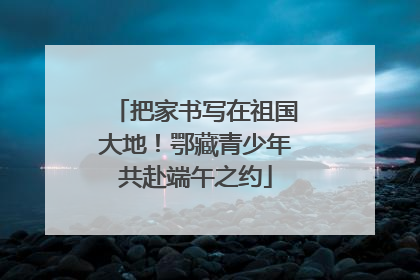 把家书写在祖国大地！鄂藏青少年共赴端午之约