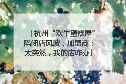 杭州“欢牛蛋糕屋”陷闭店风波，加盟商：太突然，我的店咋办