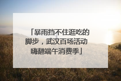 暴雨挡不住逛吃的脚步，武汉百场活动嗨翻端午消费季