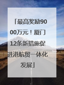 最高奖励9000万元！厦门12条新措施促进港航贸一体化发展