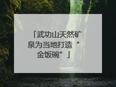 武功山天然矿泉为当地打造“金饭碗”
