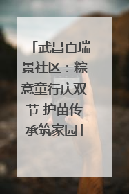 武昌百瑞景社区：粽意童行庆双节 护苗传承筑家园