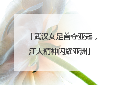 武汉女足首夺亚冠，江大精神闪耀亚洲