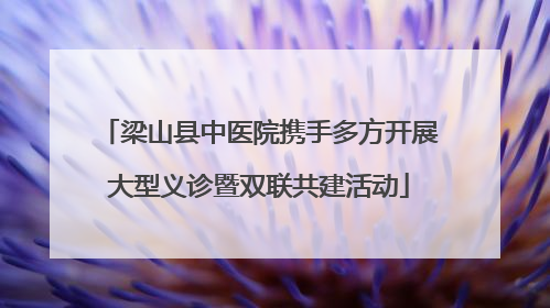 梁山县中医院携手多方开展大型义诊暨双联共建活动